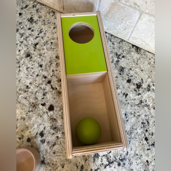 LovEvery Sliding Box, Wooden Ball, Cup and Square Ball Nester - Picture 9 of 13